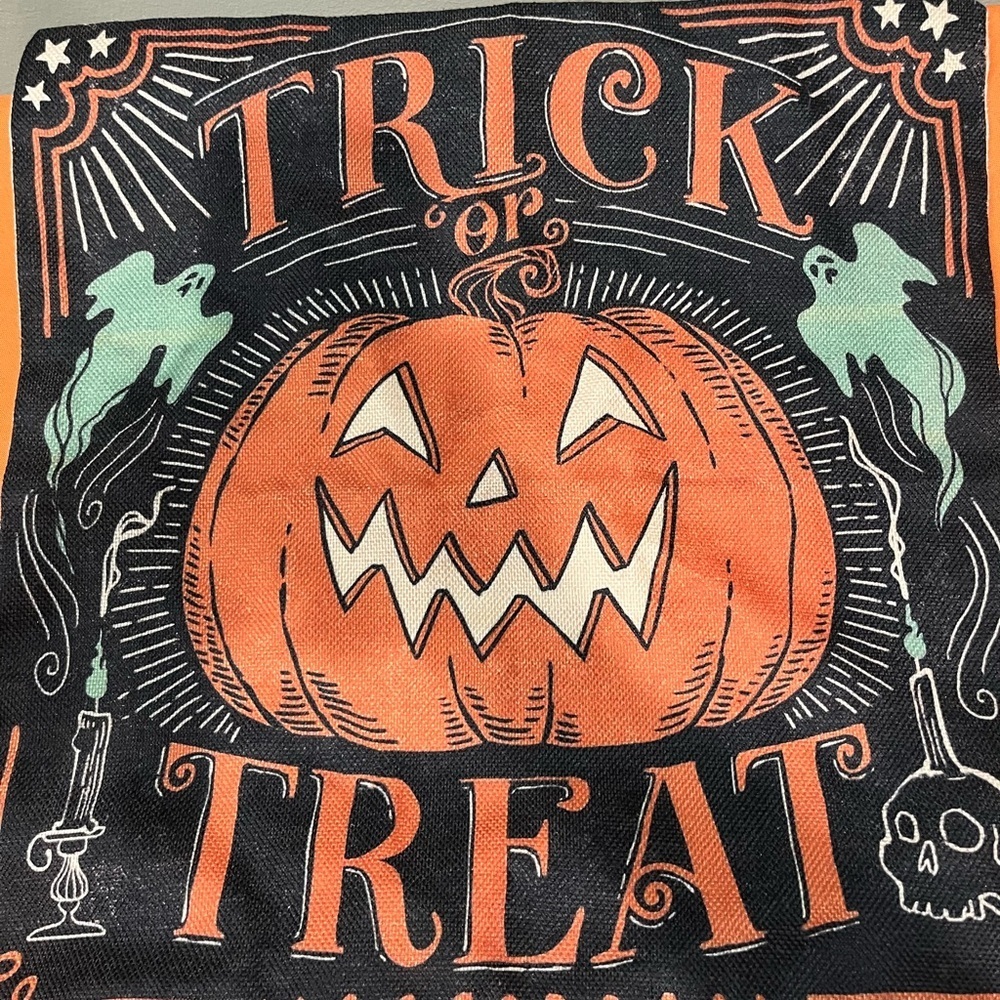 6/$25 Halloween Trick or Treat Pillow Cover - Picture 2 of 5